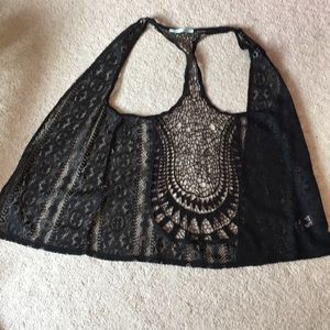 Black lace cardigan